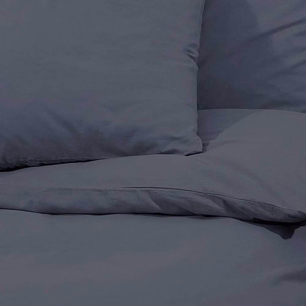 Berkfield Home Elegant Cotton Duvet Cover and Pillowcase Set in Anthracite, W/D/H: 140 x 200 cm and 60 x 70 cm – 5