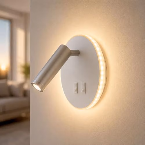 Globo Lighting Modern White LED Wall Light with Adjustable Warm White Up and Down Lighting for Living Rooms and Reading – 2