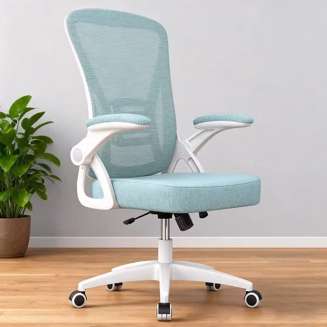 Gartistgo Ergonomic Mesh Office Chair with Flip-Up Arms and Lumbar Support in Green