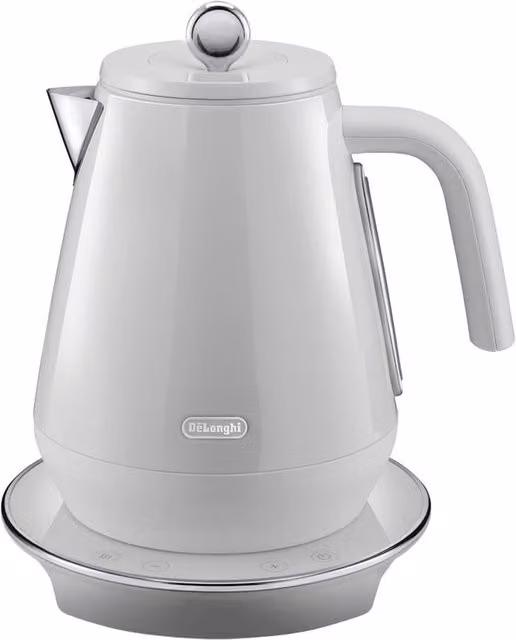 DeLonghi Eclettica Special Tea Kettle in White with Limescale Filter – 1