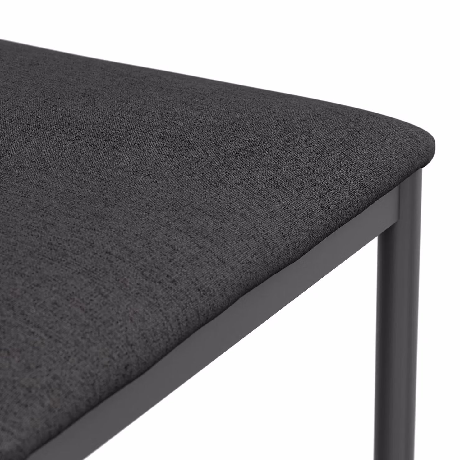 More4Homes Monza Set of 6 Fabric Dining Chairs with Metal Legs in Charcoal Grey – 3