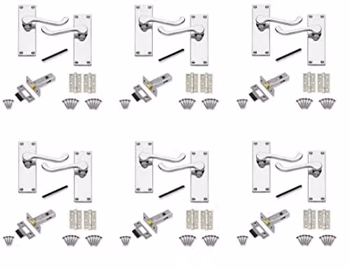 Golden Grace Victorian Scroll Handles in Polished Chrome