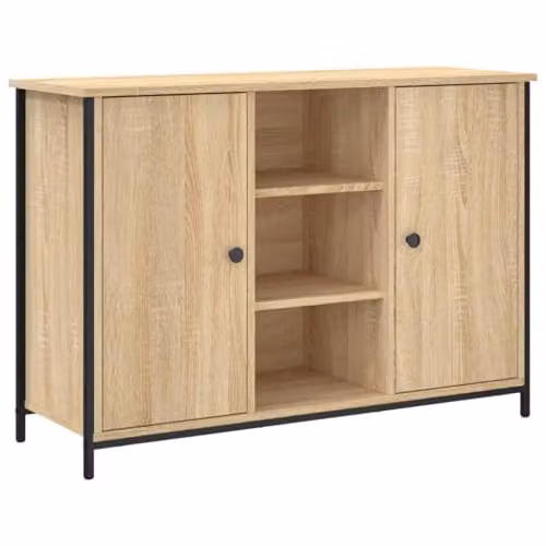 vidaXL Sideboard in Brown Sonoma Oak, W/D/H: 100 x 35 x 70 cm – 1