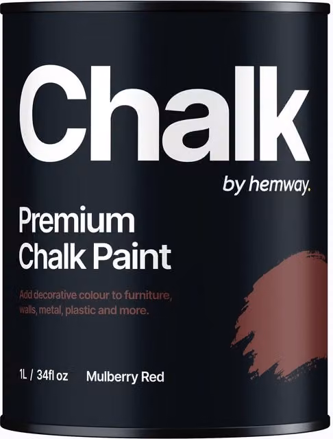 Hemway Chalk Paint Flat Matt Mulberry Red 1 l