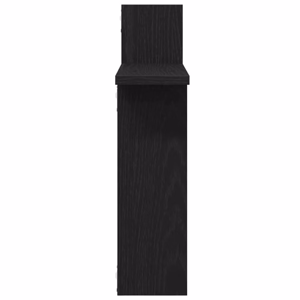 Berkfield Home Set of 2 Black Oak Wall Mounted Shelves, W/D/H: 50 x 12 x 50 cm – 3
