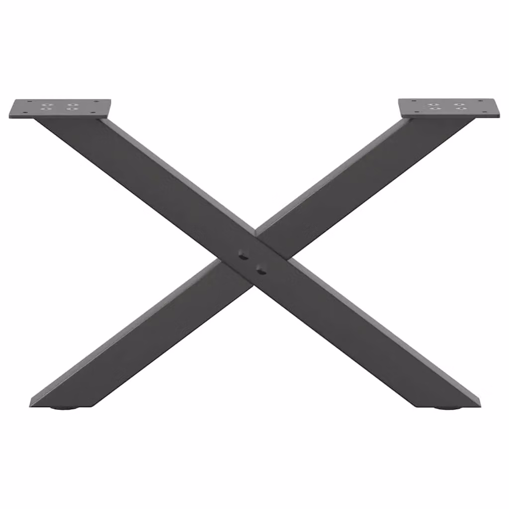 Berkfield Home X-Shaped Coffee Table Legs, 2 Piece Anthracite Steel Set, H: 60 cm x W: 30.5 cm – 2