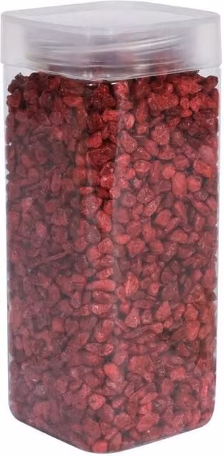 KDMD Dark Red Stone Pebbles in Square Jars, 900g per jar, 3 Pack