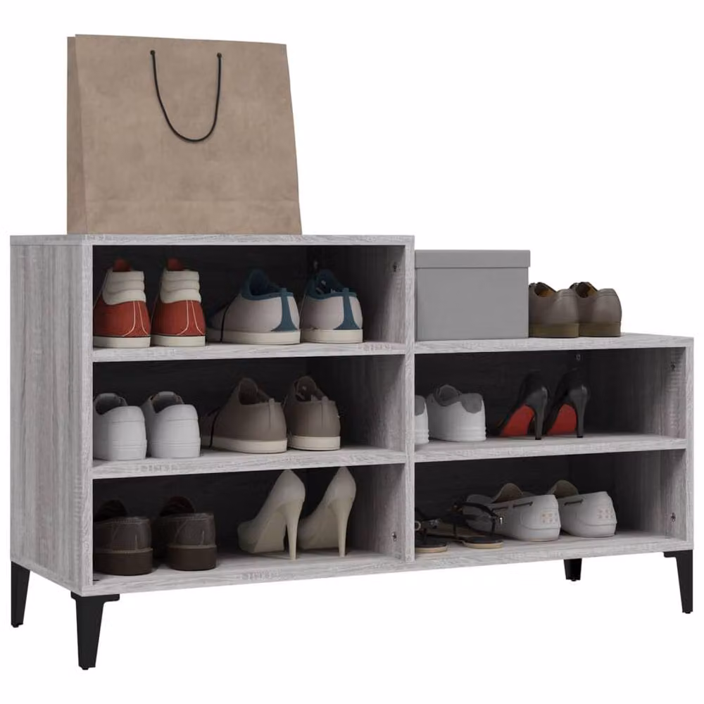 Berkfield Home Grey Sonoma Shoe Cabinet W/D/H: 102 x 36 x 60 cm – 3