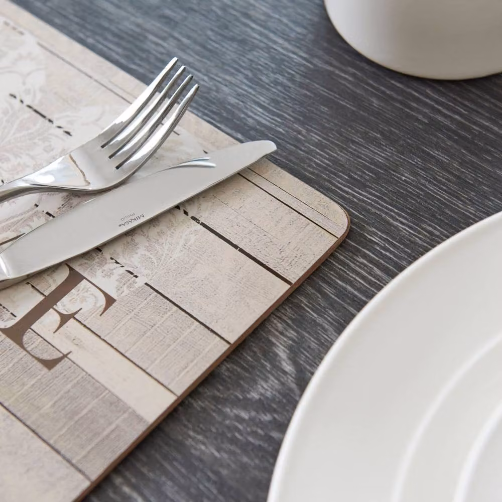 KitchenCraft Everyday Home Non-Slip Cork Placemats, Set of 4, Yellow or Brown, W: 29 cm, D: 21.5 cm – 5
