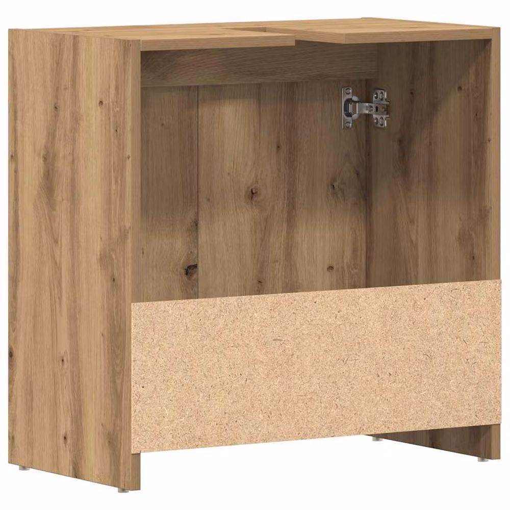 Berkfield Home Artisan Oak Bathroom Sink Cabinet in Brown, W/D/H: 60 x 33 x 60 cm – 4