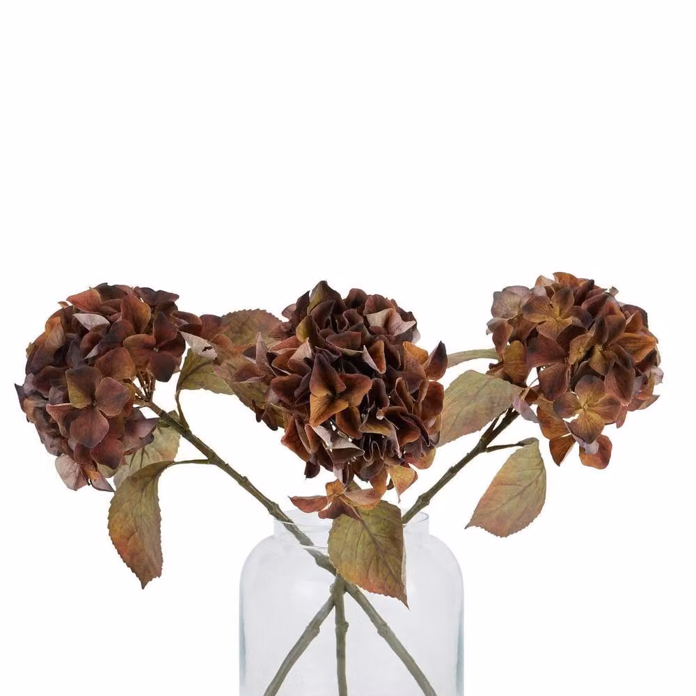 Hill Interiors Brown Potted Hydrangea Artificial Plant – 3