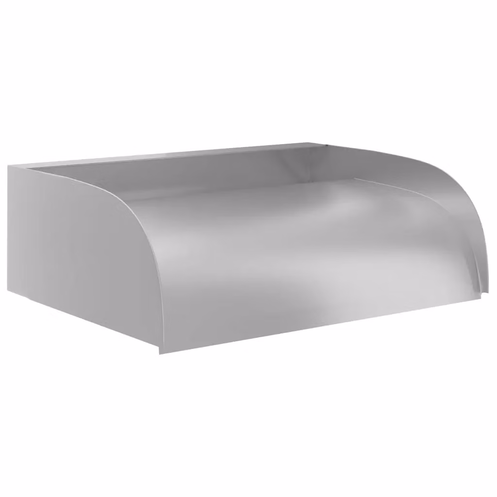 Berkfield Home Waterfall Cascade in Silver Stainless Steel, W/D/H: 45 x 34 x 14 cm – 2