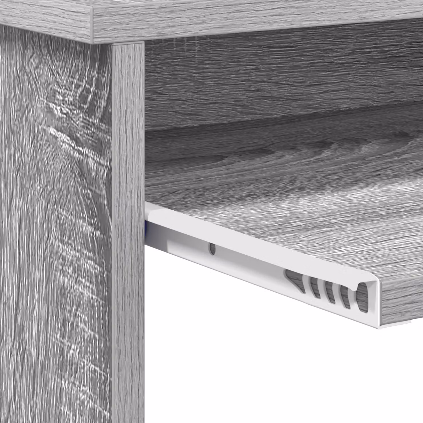 Berkfield Modern Writing Desk with Storage in Grey, W/D/H: 120.5 x 44 x 88.5 cm – 5