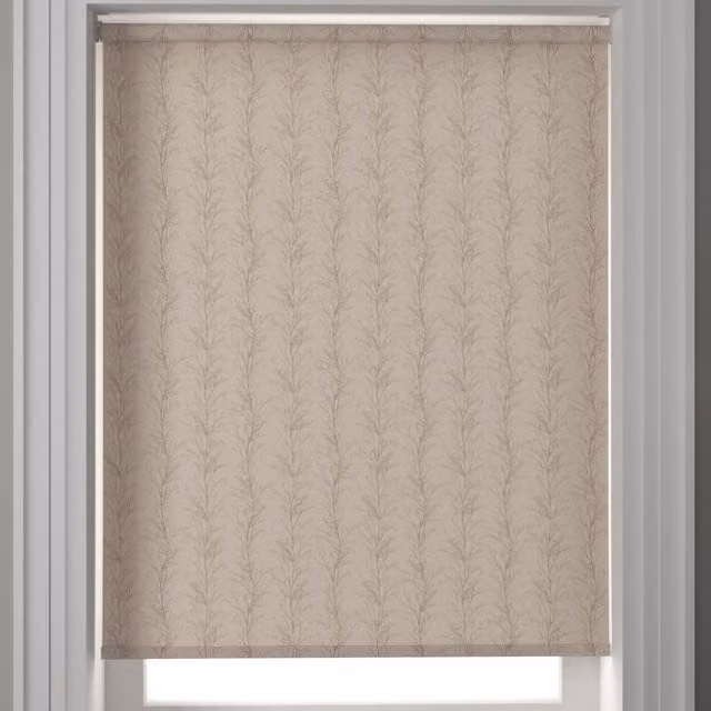 Terrys Veneto Made to Measure Semi-Transparent Floral Roller Blind in Beige