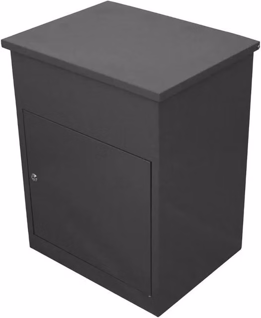 Monstershop Grey Free Standing Galvanised Steel Parcel Post Box