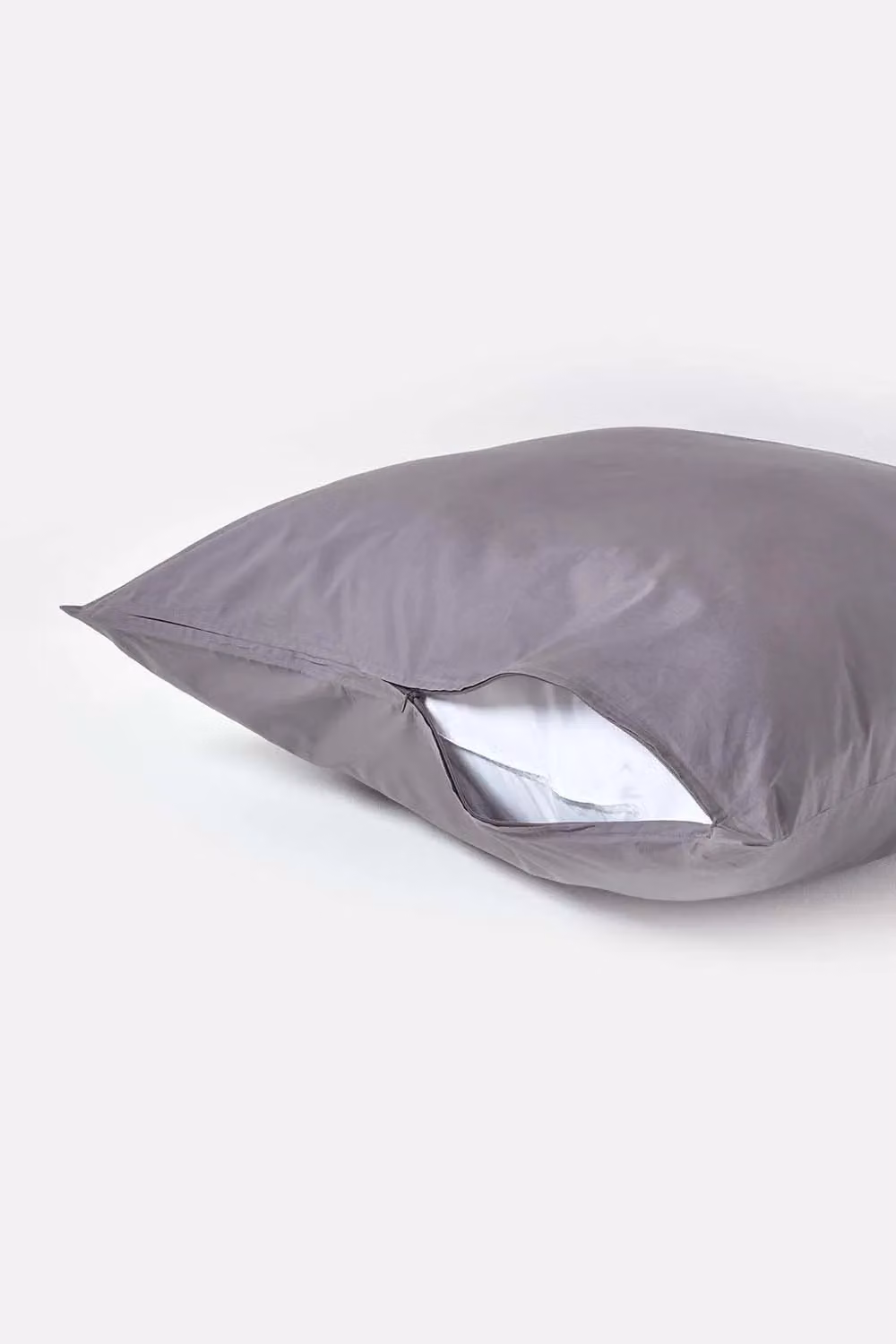 Homescapes Grey Egyptian Cotton Percale Euro Pillowcase with Zip, W/D/H: 80 x 80 cm, 200 TC – 2