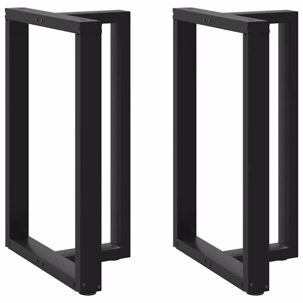 Berkfield T-Shaped Home Bar Table Legs, 2 Piece Set, Black Steel, W: 60 cm, D: 35 cm, H: 90-91 cm – 2