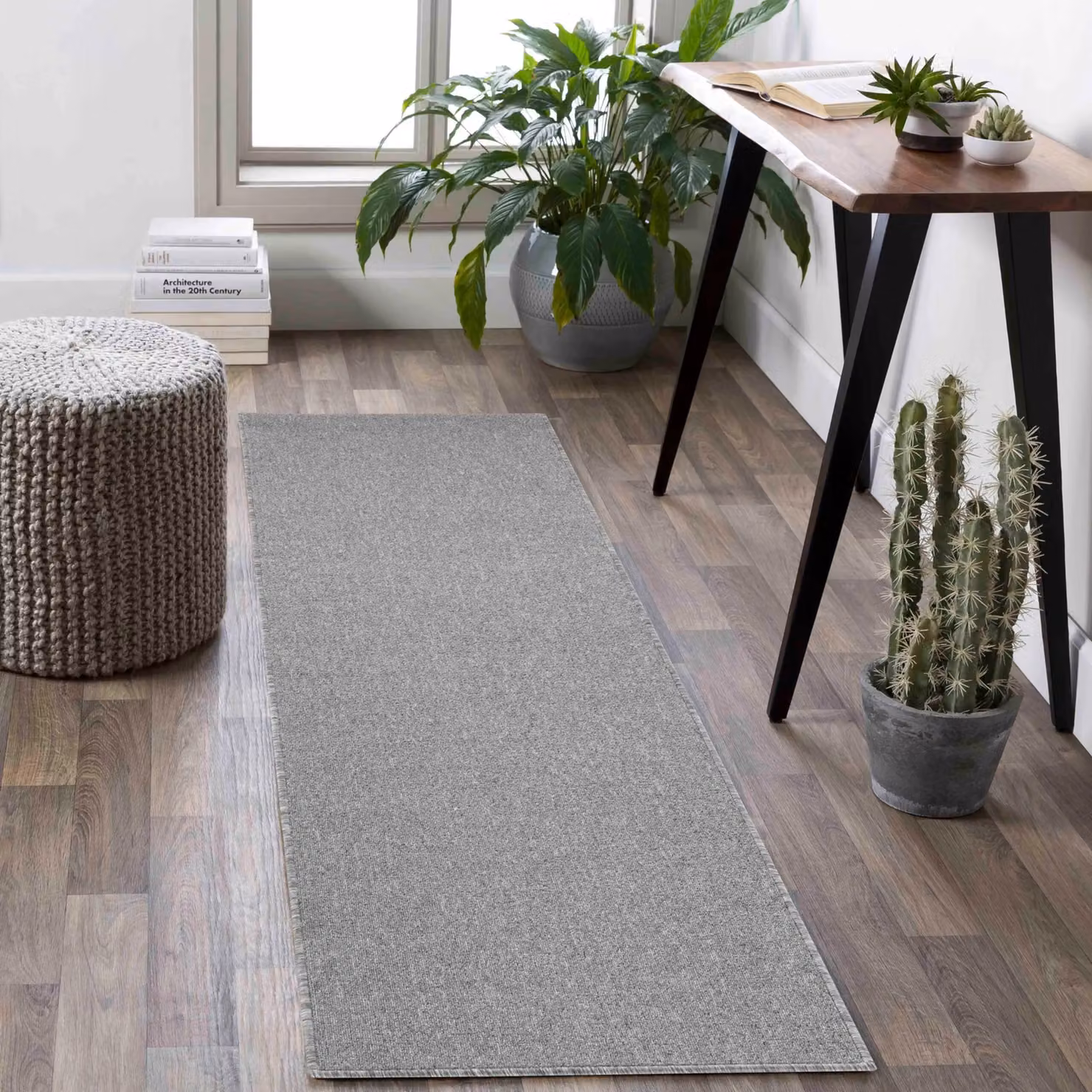 Desire Rugs Modern Hand Tufted Plain Area Rug in Silver/Grey, W: 160 cm, L: 230 cm – 2