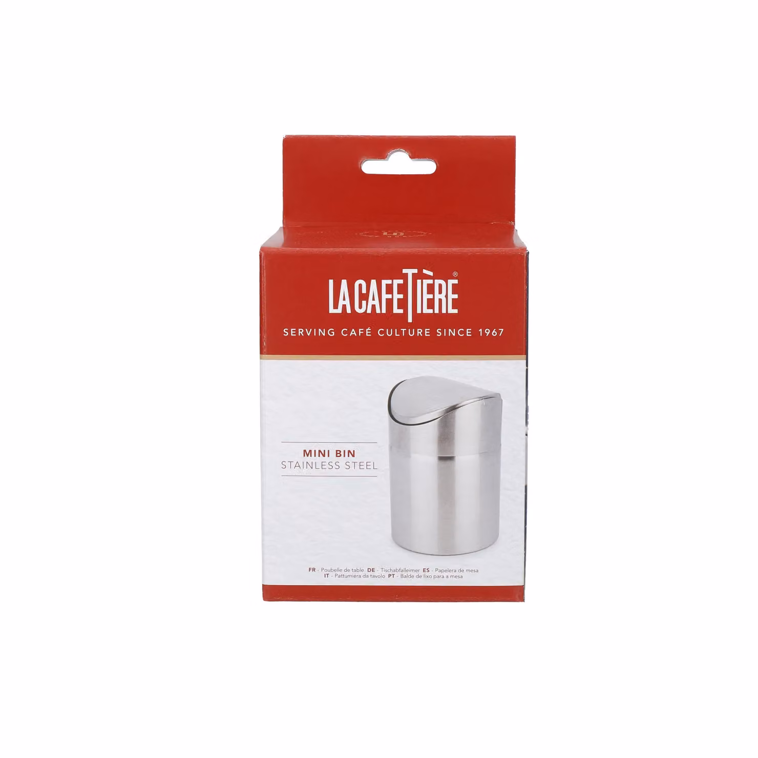 La Cafetiere Mini Stainless Steel Coffee Pod and Tea Bag Bin with Flip Lid, Silver – 4
