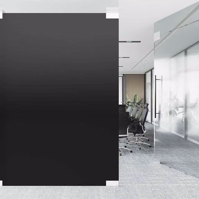 Berkfield Home Static Frosted Black PVC Soft Window Films, 3 Pack – 1
