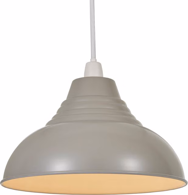 Litecraft Glow Dome Easy-Fit Industrial Light Shade - Grey