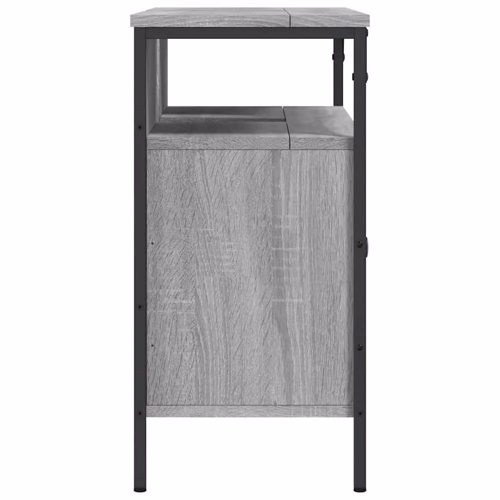 Berkfield Home Sturdy Bathroom Sink Cabinet in Grey Sonoma, W/D/H: 80 x 30 x 60 cm – 3