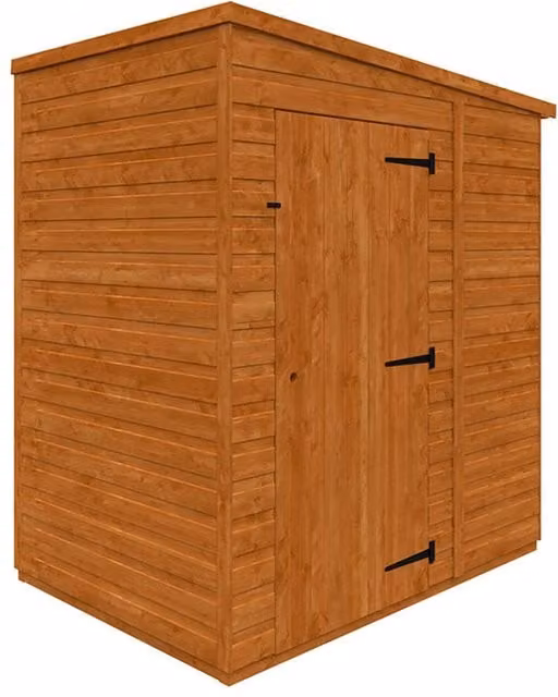 Buttercup Farm 4x6 Flex Pent Windowless 12mm Wood Chicken Coop in Burnt Orange, L123.8 x W175 x H203 cm