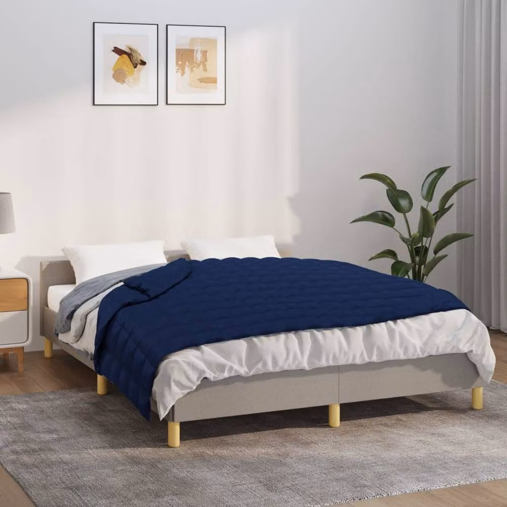Berkfield Home Navy Blue Weighted Blanket, 150 x 200 cm, 11 kg – 2