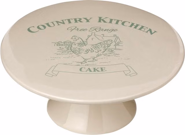 Orsina Ceramic Round Cake Stand in White, Blue or Beige, Diameter: 25 cm