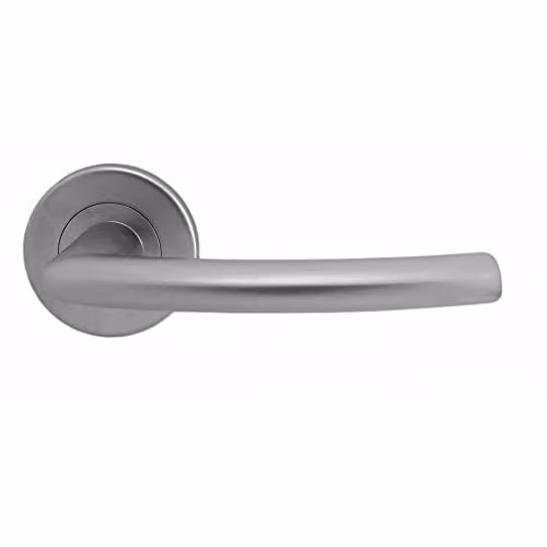 Loops Pair Oval Shaped Curved Bar Handle with Concealed Fix Round Rose in Chrome