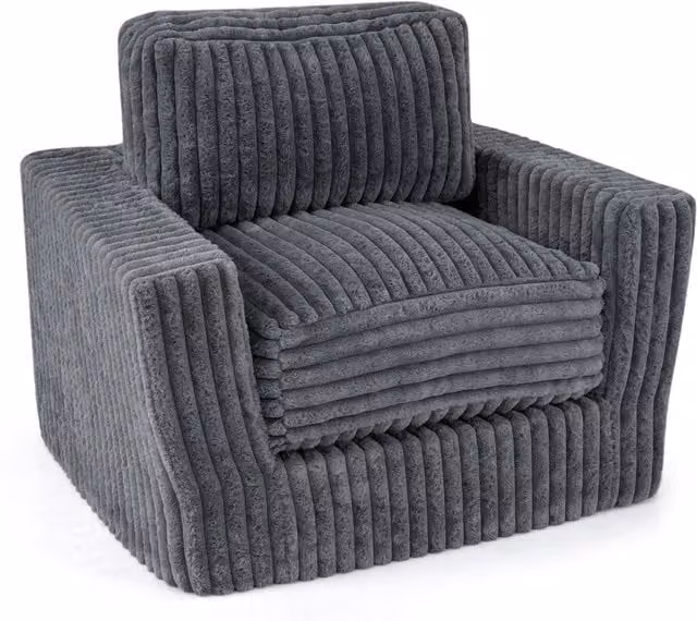 Costway Modern Grey Single Foam Sofa for Children