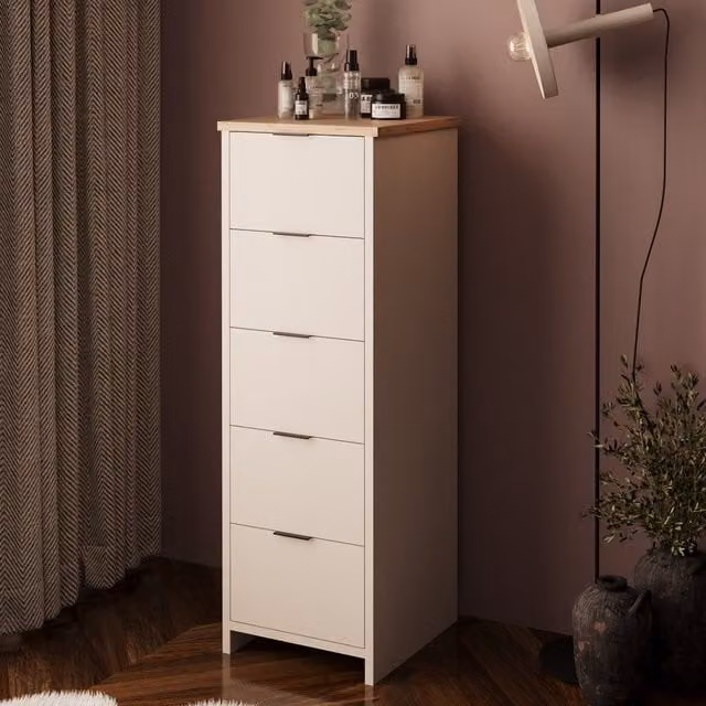 Bimossa Laura Drawer Storage Cabinet in Light Grey