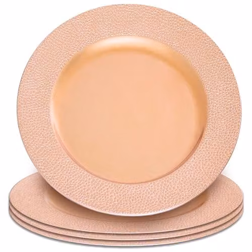 Premier Housewares Pebble Effect Melamine Serving Platter in Gold or Copper, W: 33 cm, D: 33 cm, H: 2 cm – 1