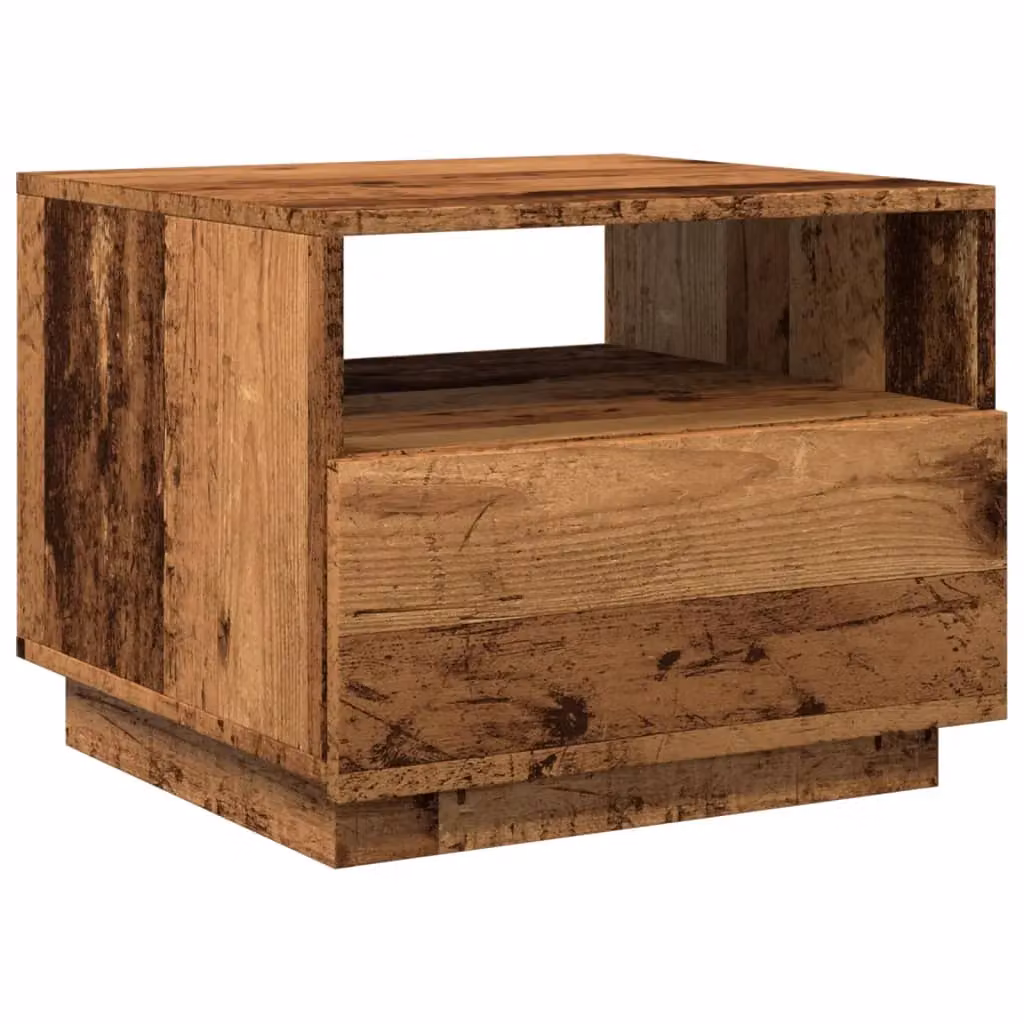 Berkfield Home Modern Coffee Table with LED Lights in Brown Wood, W: 50 cm, D: 49 cm, H: 40 cm – 3