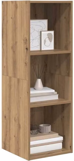 Berkfield Home Artisan Oak TV Cabinet in Brown, W/D/H: 37 x 37 x 107 cm – 1