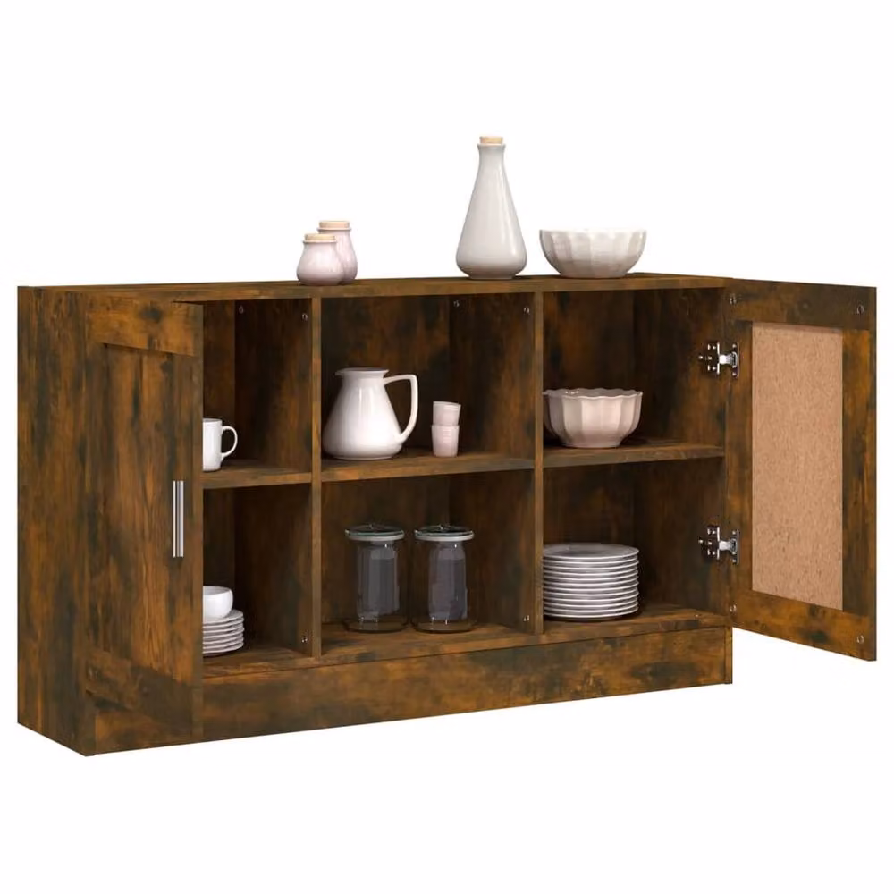 Berkfield Home Smoked Oak Sideboard in Brown, W/D/H: 120 x 30.5 x 70 cm – 4