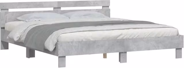 Berkfield Home Durable Bed Frame in Grey, W/D/H: 200 x 160 x 205 cm