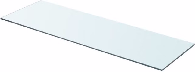 Berkfield Home Transparent Glass Wall-Mounted Shelf Panel, W: 80 cm, D: 25 cm, H: 1 cm