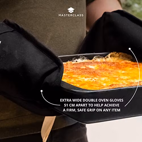 MasterClass Black Cotton Oven Glove for Adults – 3