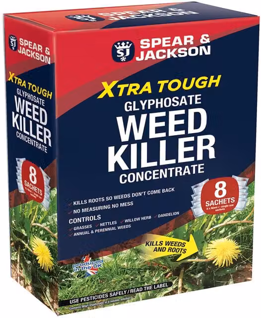 Spear & Jackson Xtra Tough Weed Killer Sachets, Pack of 8, Glyphosate Free