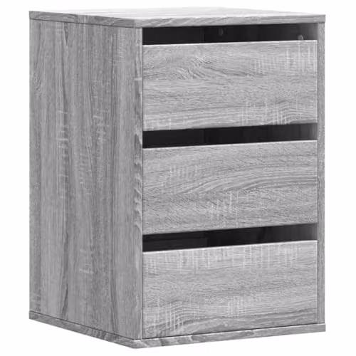 vidaXL Corner Chest of Drawers in Grey Sonoma, W/D/H: 40 x 41 x 58 cm
