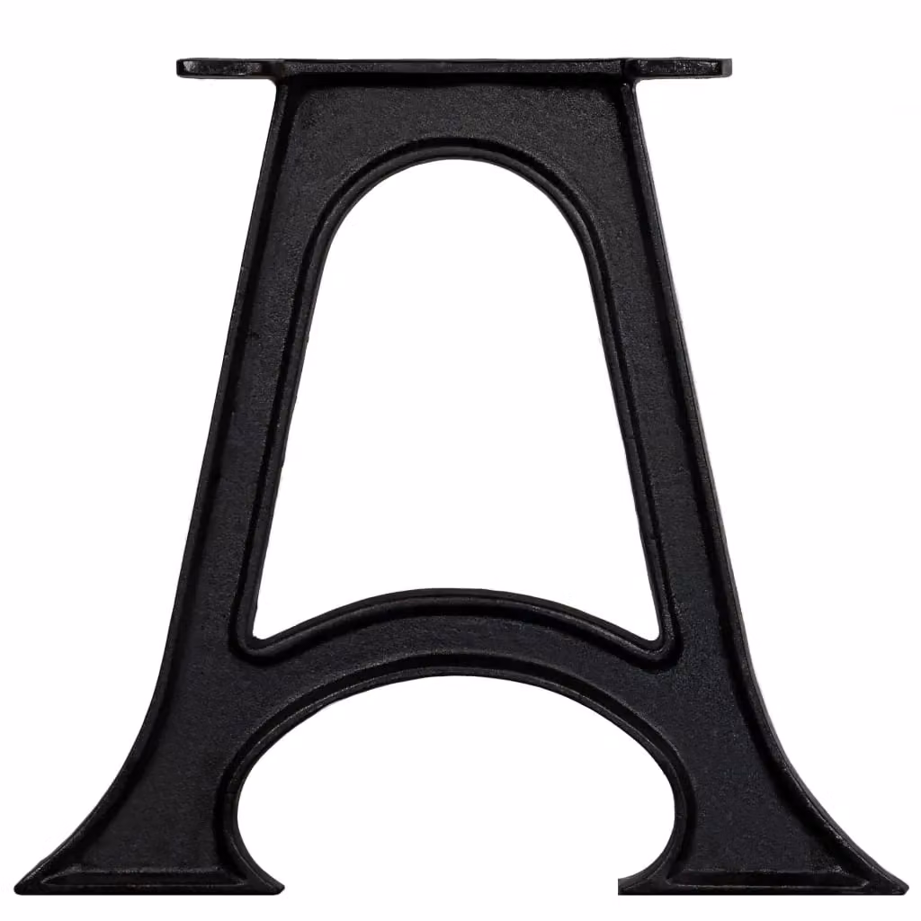 Berkfield Home Cast Iron Coffee Table Legs with Arched A-Frame Base, 2 Pieces, Black – 3