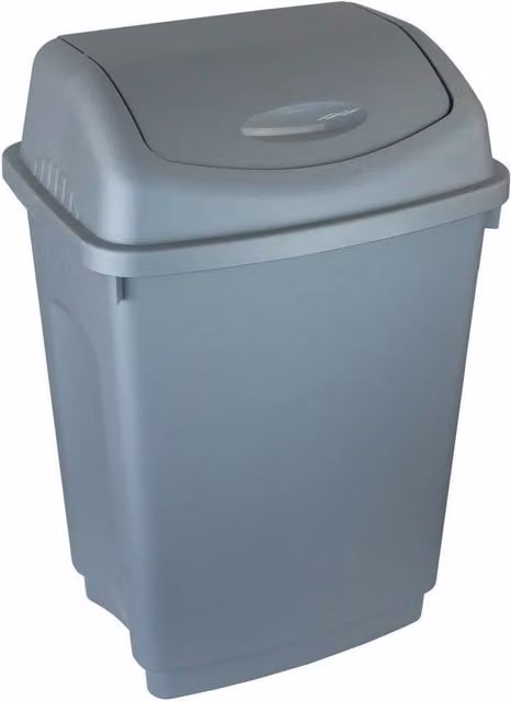 SPETLEK 50 Litre Large Plastic Swing Bin in Grey – 1