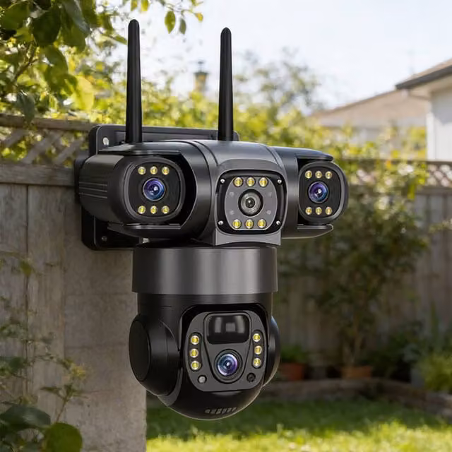 Ventryn Wireless Solar 4G LTE PTZ CCTV Camera for Outdoor Surveillance, Black – 1