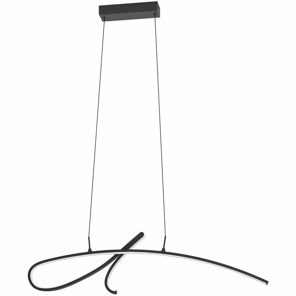 Loops Modern Black LED Pendant Light with Included Bulb – 2