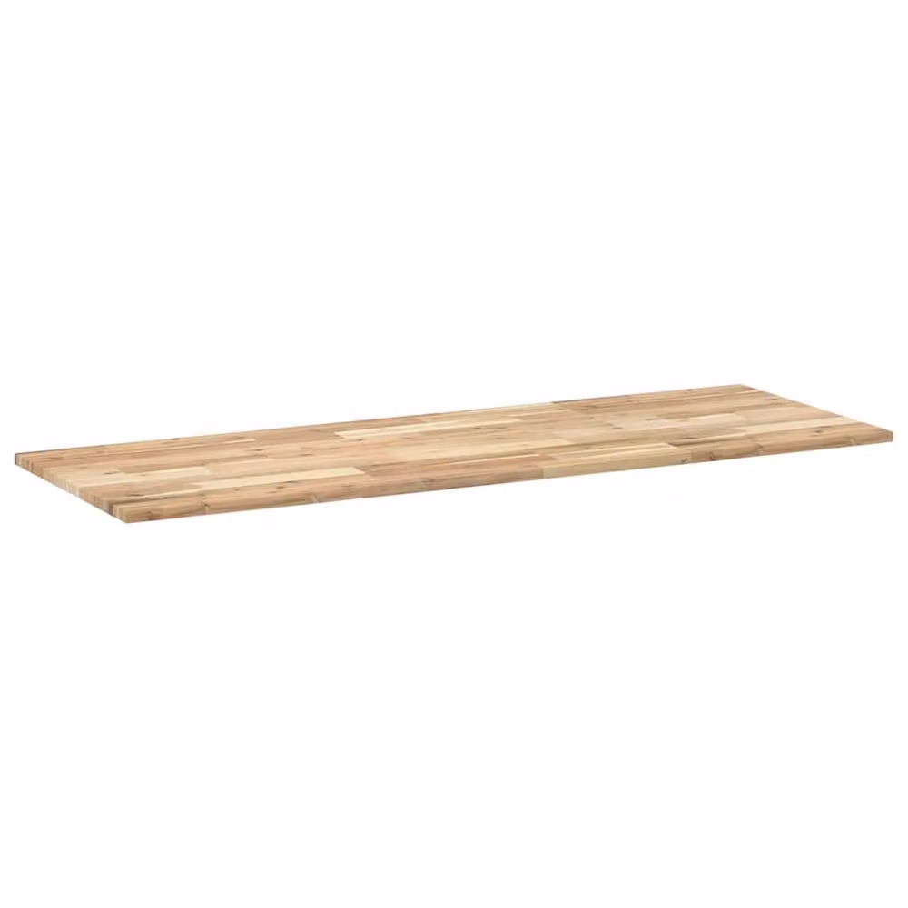 Berkfield Home Versatile Untreated Solid Wood Acacia Desk Top in Brown, W/D/H: 120 x 50 x 2 cm – 3