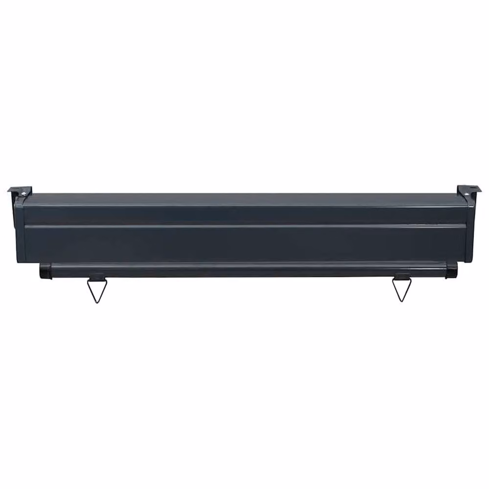 Berkfield Home Grey Balcony Side Awning with Manual Pull Polyester Fabric and Aluminium Frame, W/H: 105 x 250 cm – 3