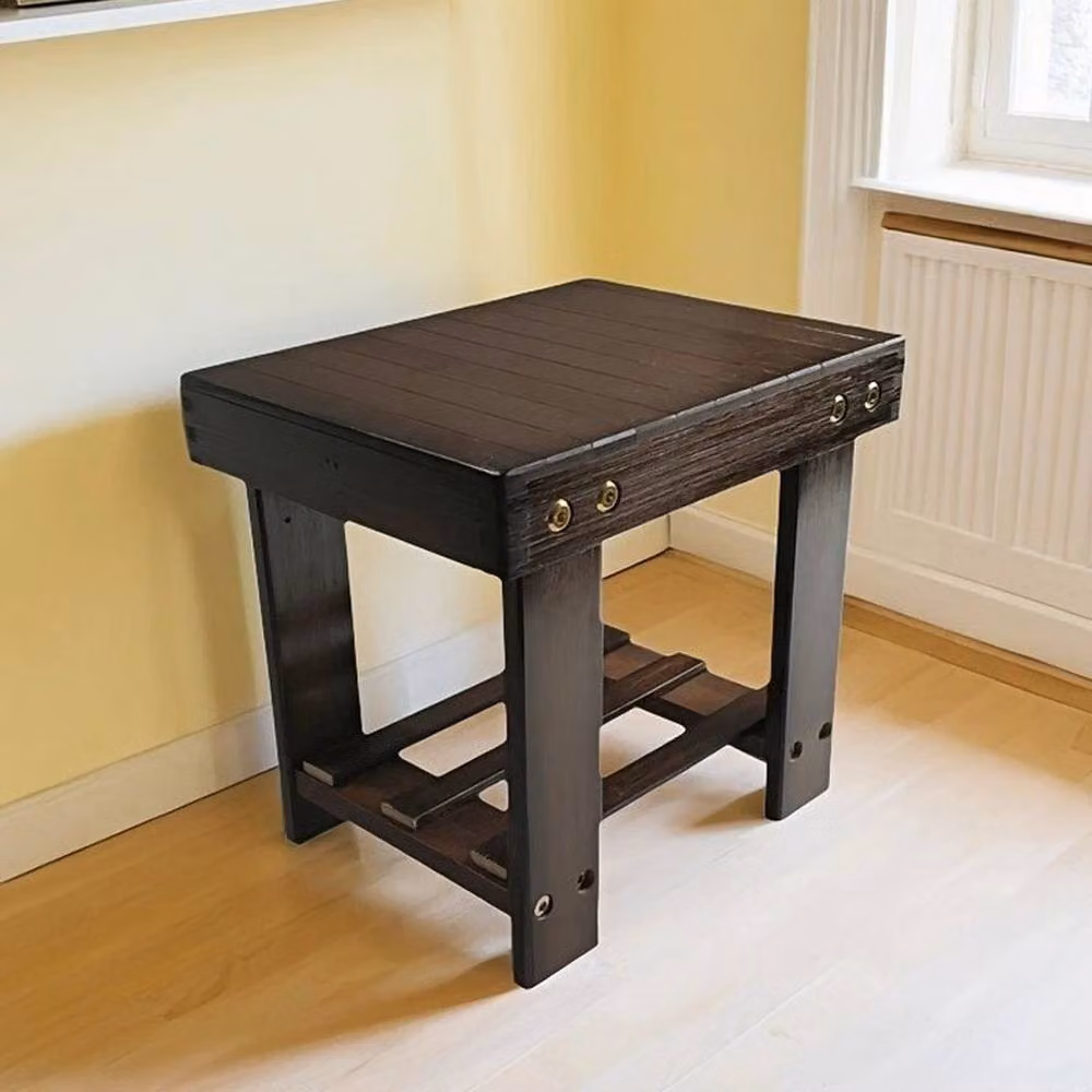 FORGEVIO Small Wooden Step Stool in Brown – 4
