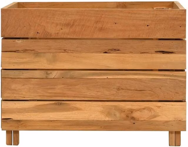 Berkfield Home Raised Bed in Brown Solid Wood and Steel, W/D/H: 50 x 40 x 38 cm – 1