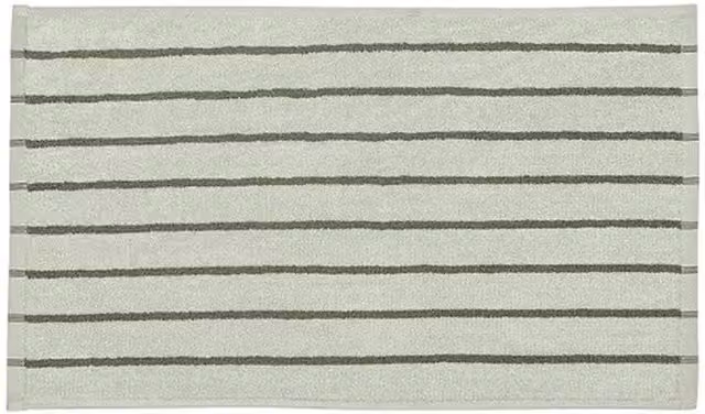 Blomus ARTO Set of 2 Striped Cotton Terry Guest Towels, Desert Sage/Agave Green, W: 30 cm, H: 50 cm – 1